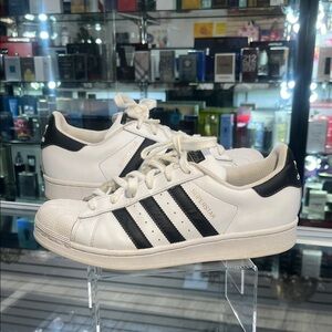 Adidas Superstar White and Black Sneakers